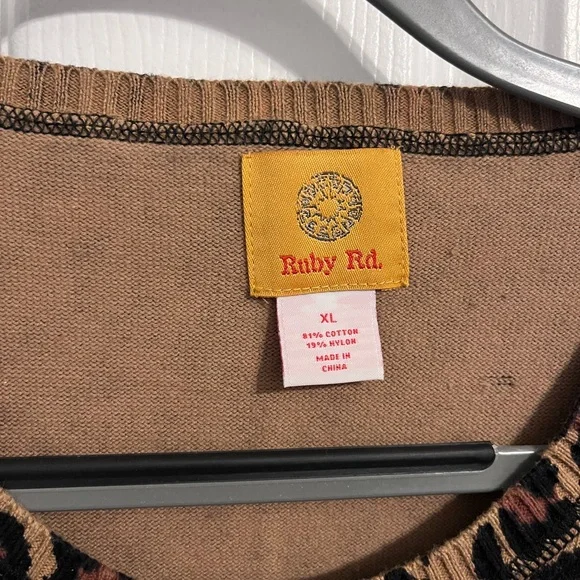 Ruby Rd. Leopard Sweater - Picture 3 of 3